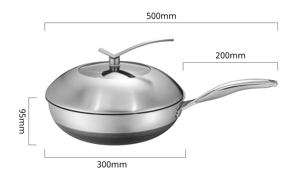 Best Seller 3PCS Non-Stick Coating Stainless Steel Frying Pan Pot Cookware Set