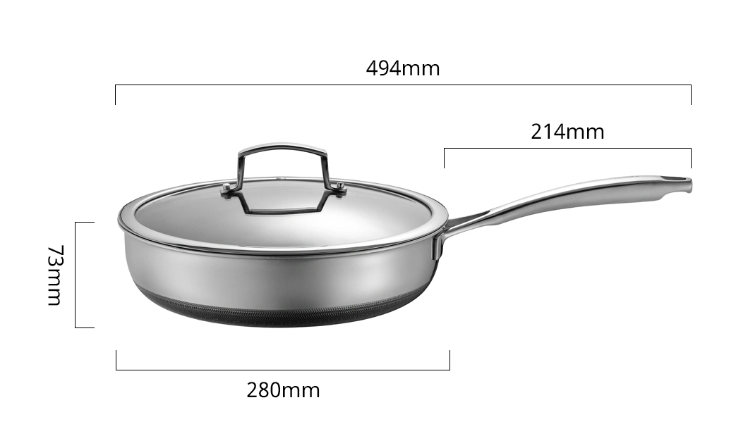 Hot Sales 3PCS Non-Stick Coating Stainless Steel Frying Pan Pot Cookware Set