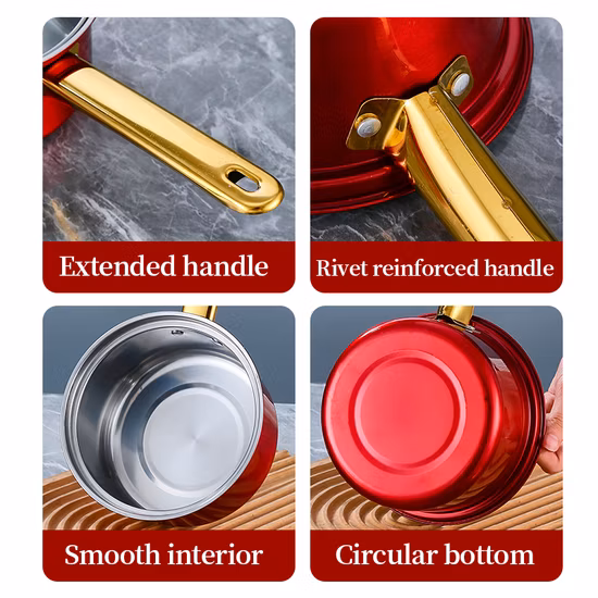 12개 냄비와 팬 세트 유리 뚜껑이 달린 붙지 않는 조리기구